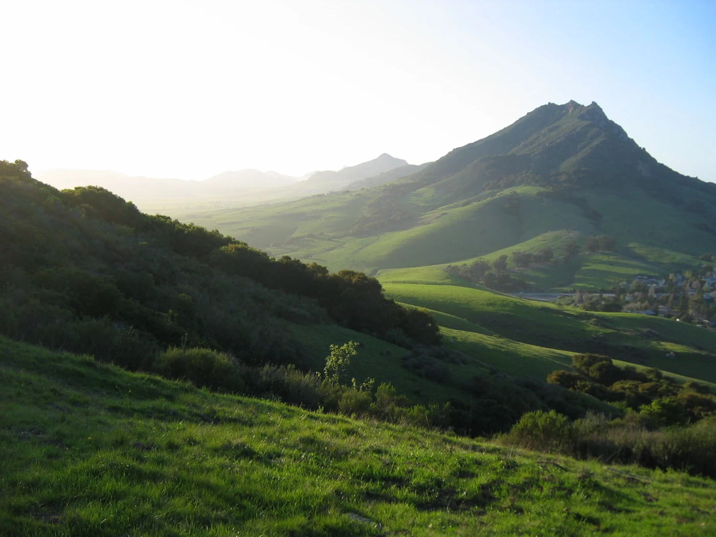 Green hills and Bishop Peak viewed from Cerro San Luis