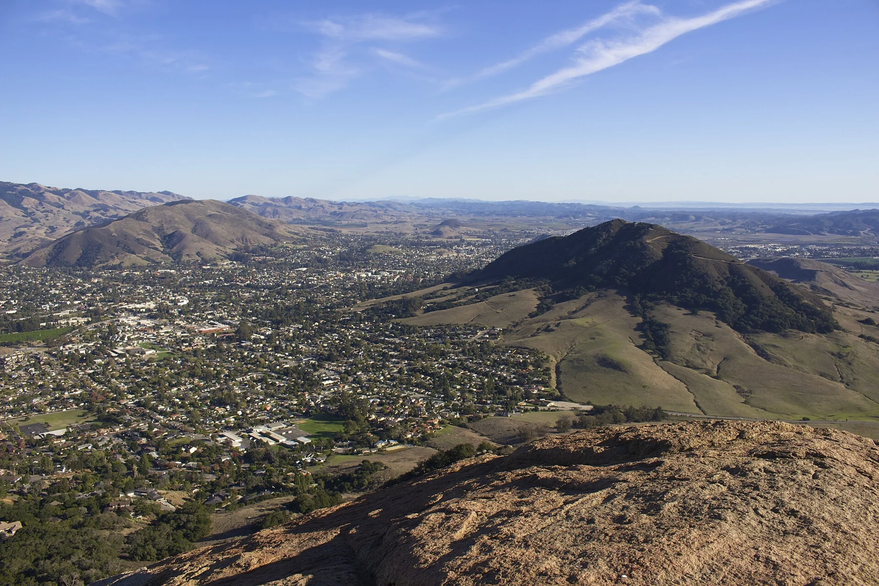 View across San Luis Obispo from Bishop Peak