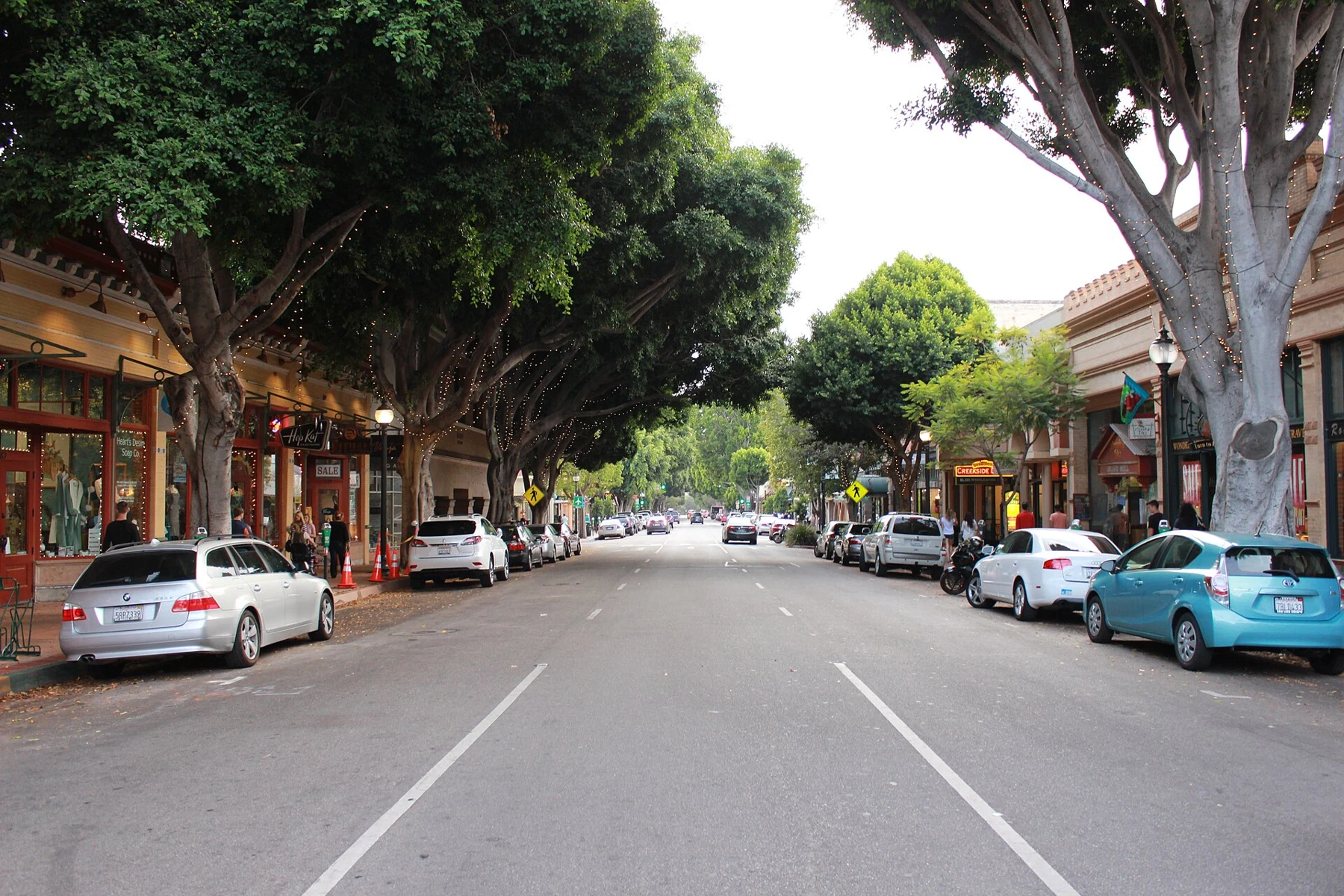 Tree-lined downtown San Luis Obispo